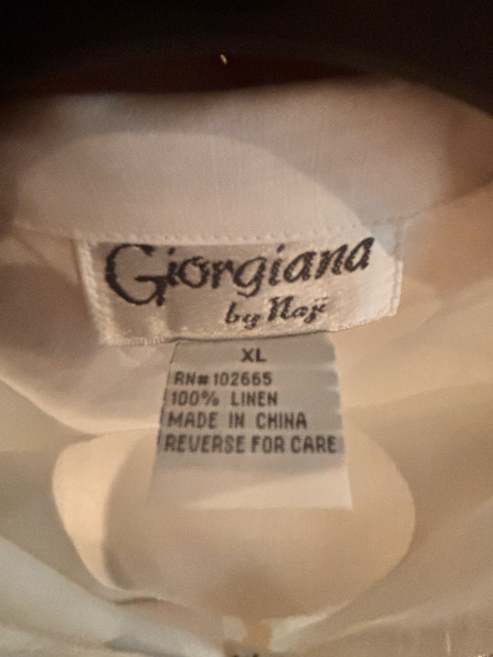 Giorgiana by Naji Linen Set XL White Resort Coastal Wide Leg Outfit - Picture 12 of 12